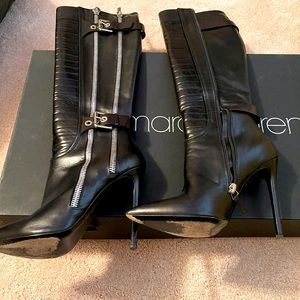 Gianmarco Lorenzi Black Heeled Boots